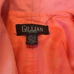 Vintage Gillian Women Silk Shift Wrap Dress 2 Coral Oversized Collar Career‎ Orange Photo 1