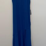 West Kei Woven Slip Dress Side Slit Maxi dress blue Photo 2