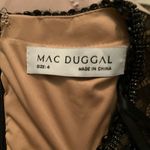 Mac Duggal 79351 Womens Black Embellished Long Sleeve Plunge Neck Trumpet Dress Photo 13