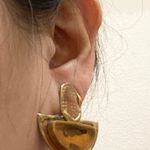 Vintage Unique Modernist Statement Earrings Photo 1