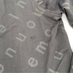 Lululemon Rest Less Pullover Logo Letter Black Graphite Grey Seamless Top Size 8 Photo 9