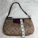 Coach y2k Purple Signature Canvas Wristlet Mini Purse Photo 9