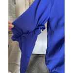 EXPRESS  Womens Blouse Sz Small Blue Long Sleeve Office Work Wear Business Retro Photo 9