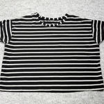 Lululemon Shirt Womens Large Black White Striped Boxy Short Sleeve Tee Athletic Photo 0