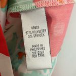 Alyx Size 10 Abstract Watercolor Floral Formal High Neck Modest Mini Dress Tank Red Photo 6