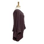 Free People  Wool Blend Oversized Asymmetrical Dolman Sleeve Sweater Purple M/L Photo 4