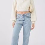 BDG New Leaf Cropped Sweatshirt NWT Size S - White Photo 0