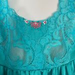 Vintage Nightgown Deadstock Shadowline Sleepwear Nylon Women Size Small Aqua NWT Blue Photo 8