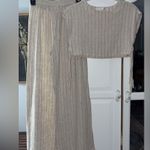 Altar'd State  Holis Striped Linen Set in Natural and Black Photo 6