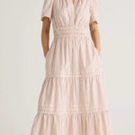 Quince  poplin 100% organic cotton tiered maxi dress Photo 0