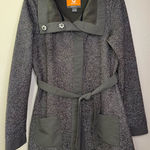 Merrell  Talley Select Regulate Sweater Jacket High Neck Snap Front Pockets Belt Photo 0