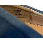 Lands' End Womens Size 6.5 D Blue Leather Slip On Round Toe Flats Photo 4