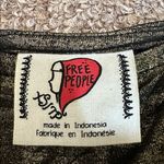 Free People  Vintage Gold Lace Oversized Top RARE NWOT Jersey + Lace Indonesia Photo 2