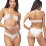 l*space L* Dawn Convertible Bikini Swim Top in Shimmer Bone XL NWT Style SHDWT22 Photo 5