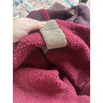 Toad And Co Burgundy Women’s Small Wool Blend Sherpa Telluride Sweater Jacket Photo 4
