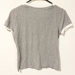 Nike  Women's Size Small Grey Cotton Just Do It Ringer T-Shirt Short Sleeve Photo 4