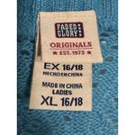 Faded Glory Y2K  Light Blue Sweater Cardigan, Knit, Sparkles, XL, 16/18 Photo 4