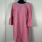 Crown & Ivy  Pink and White 3/4 Sleeve Dress Size Medium EUC Photo 1