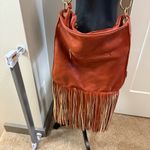 Imoshion  Faux‎ Leather Burnt Orange Terracotta Fringe Boho Western Shoulder Bag Photo 7