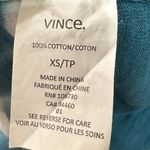 Vince Womens Tie Dye Dip Dyed Top Teal White Long Sleeve Shirt Size X-Small Photo 4