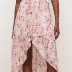 ALLSAINTS  Slvina Momo Asymmetrical Floral High-Low Skirt Size 12 Photo 0