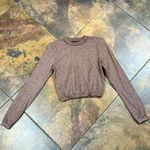 Forever 21 Metallic Knot Cropped Long Sleeve Sweater Medium Photo 5