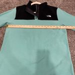 The North Face Fleece Women's TKA Glacier Snap Pullover Wasabi Green & Black Photo 8