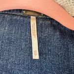 Free People  Blue Denim and Gray Hoodie Jacket Size XS Photo 2