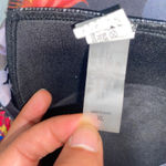 COCOSHIP  Black Floral Halter Bikini Swim Bathing Suit Top Women's Size XL Photo 8