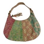 Fossil VTG  Studded Patchwork
Leather Suede Hobo Shoulder Handbag DBL Sided Photo 0