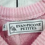 American Vintage Evan-Picone (M) Petite  80s Pink Knit Sweatshirt Sweater Top Photo 4