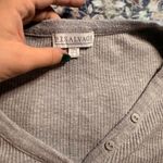 P.J. Salvage  Gray Ribbed Pajama Top Photo 1