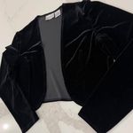Fashion Bug Vintage y2k Black Velvet Cropped Shrug Women's 8 Dress Jacket Bolero Photo 1