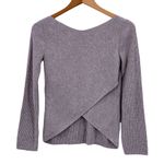 Babaton Aritzia Kitano Grey Ribbed Wool Blend Cross Back Sweater Size XS Photo 3