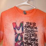Gildan Mom Proverbs 31:25 Softstyle Orange Bleached T-Shirt M Photo 2