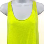 PINK - Victoria's Secret Victoria's Secret Oversized Lace Back Neon Yellow Oversized Racerback Tank Top Photo 2