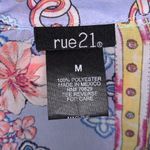 Rue 21 blue floral chain print sheer kamino front knot wide sleeve cardigan Photo 5
