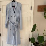 Tommy Hilfiger Light Blue Belted Trench Coat Light Jacket Size US 14 EU 46 Flowy Photo 9