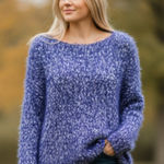 Urban Outfitters NWOT   UO Jamie Fuzzy Sweater  Purple Soft Medium Photo 0