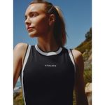 Athleta New M Power Serve Muscle Tank Medium Black Bright White Photo 1