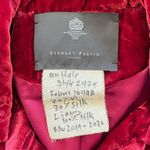 Stewart Parvin Velvet Button Jacket Red Silk Blend Tailored Size Small EUC Photo 3