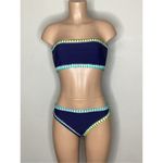 PilyQ NEW.  NAVY PLATINUM BIKINI. M-top/S-bottom. Retails. $179. Photo 2