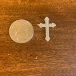 10k White Gold Diamond Cross Pendant Photo 5