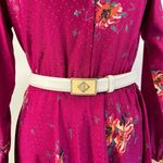 Ralph Lauren  Vintage White Leather Belt Monogram Logo Photo 1