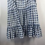 Solid & Striped Dress Women XS Blue White Eyelet Mini Ruffle Embroidery Preppy Photo 3