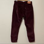 Levi's Levi’s Wedgie Skinny Burgundy High Rise Velveteen Womans Jeans Pants 33 Corduroy Photo 5