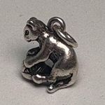 James Avery  Retired 3D cat With Ball Of Yarn Charm Photo 0