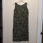 Chico's  Linen Green Sleeveless Midi Safari Dress Photo 2