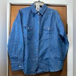 Zeagoo Woman’s Blue Denim Snap Button Up Western Shirt. (229) Photo 0