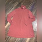 Peruvian Connection  brown knit sweater turtleneck tunic blouse boho holiday L Photo 2